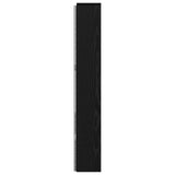 Headboard Cabinet with LED Black Oak 140 x 16.5 x 103.5 cm 8006567
