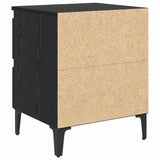 Bedside Cabinet 2 pcs Black oak 40 x 35 x 50 cm Engineered wood 871923