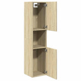 Bathroom Cabinet Sonoma Oak 30x30x130 cm Engineered Wood 849635