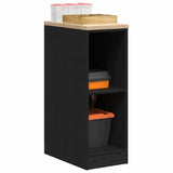 Garage Storage Cabinet Black 30x51x85 cm Solid Wood Pine 860527