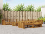 Outdoor Sofa Set 9 pcs Natural Solid Acacia Wood 3373694