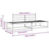 Outdoor Sofa Set Natural Solid Acacia Wood 3368122