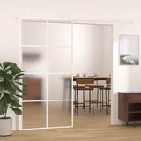 151677 Sliding Door Frosted ESG Glass and Aluminium 102,5x205 cm White