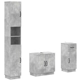 3 Piece Bathroom Cabinet Set HOORN Engineered Wood 3417876