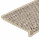 Stair Mats Self-adhesive Sisal-Look 15 pcs 65x21x4 cm Light Green 326887