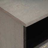 Bedside Cabinet Grey 40 x 33 x 46 cm Solid Mango Wood 4018778