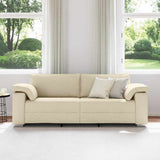 Sofa Cream 219 x 77 x 82 cm Fabric 4105244
