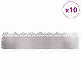 Lawn Edgings 10 pcs Silver 103 x 0.05 x 22 cm Stainless Steel 874777