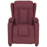Massage Chair Wine Red Fabric 339061