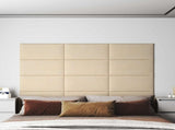 Wall Headboard 12 pcs Cream 60 x 30 cm Fabric 4008343
