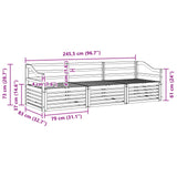 Outdoor Sofa Set 3 pcs Natural Solid Acacia Wood 3372954