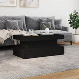 ZNTS Coffee Table with LED Lights Black 90x50x40 cm 839848