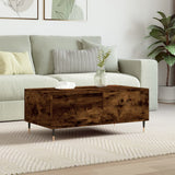 Coffee Table Smoked Oak 90x50x36.5 cm Engineered Wood 830801