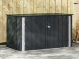 Garden Storage Box Black 151.5 x 82 x 110.5 cm Steel 42011283