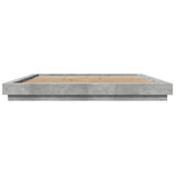 Bed Frame with LED Lights without Mattress Concrete Grey 180x200cm 3281080
