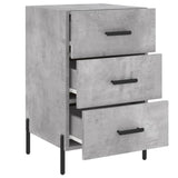 Bedside Cabinet Concrete Grey 40x40x66 cm Engineered Wood 827672