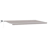 Retractable Awning Light Grey 600 x 300 cm Fabric and Aluminium 3331654