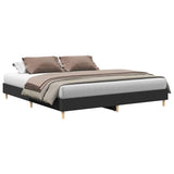 Bed Frame without Mattress Black 160x200cm Engineered Wood 3329031