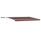 Electric Retractable Awning Brown and White 4 x 2 m 3419917