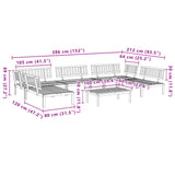 Pallet Sofa Set Natural Wood Solid acacia wood Large Modular 3209440