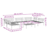 ZNTS 6 Piece Garden Pallet Sofa Set Solid Wood Acacia 3209440