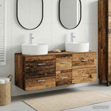 Bathroom Furniture Set 3 pcs Old Wood 49.5 x 44.5 x 65 cm 3405889