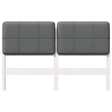 Upholstered Headboard White and Light Grey 140 cm 880127