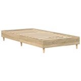 Bed Frame No Mattress Sonoma Oak 75x190 cm Small Single Engineered Wood 861095