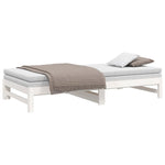 ZNTS Pull-out Day Bed without Mattress White 2x cm 823410