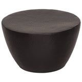 Coffee Table Hammered Aluminium 50x30 cm Black 359611