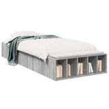 Bed Frame with Storage Grey Sonoma 80 x 200 cm Engineered Wood 3429561