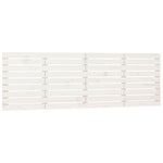 ZNTS Wall Headboard White 206x3x63 cm Solid Wood Pine 824719