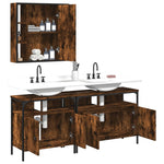 ZNTS 3 Piece Bathroom Cabinet Set Smoked Oak Engineered Wood 3214727