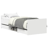 Bed Frame without Mattress White 100x200 cm 3203796