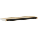 Floating Wall Shelves 4 pcs Oak and White 90x23.5x3.8 cm MDF 326584