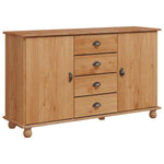 Sideboard ASKIM Brown 133.5 x 40 x 79 cm Solid pine wood 4105430