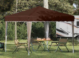 Pop-up Party Tent 195 x 195 x 245 cm Brown Oxford Fabric 42019720