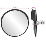 Outdoor Convex Traffic Mirror Black 75 cm Polycarbonate 42045530