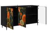 Sideboard ZAANDAM Black Oak 102 x 33 x 76 cm Engineered Wood 8006980