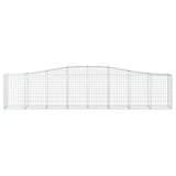 Arched Gabion Baskets 8 pcs 400x50x80/100 cm Galvanised Iron 3145949