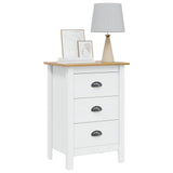 Bedside Cabinet HILL White and Honey Brown 46 x 35 x 65 cm 42025030