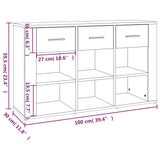 Sideboard White 100x30x59.5 cm Engineered Wood 821004