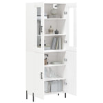Highboard White 69.5x34x180 cm Engineered Wood 3198217