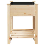 Garden Planter Beige 60.5 x 60 x 76.5 cm Solid fir wood 42006577