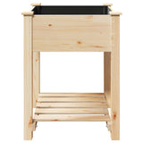 Garden Planter Beige 60.5 x 60 x 76.5 cm Solid fir wood 42006577