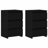 Bed Cabinets 2 pcs Black 40x35x62.5 cm Engineered Wood 806214