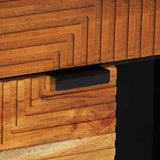 Sideboard with Door Natural 80 x 33.5 x 75 cm Solid Acacia Wood 4017783