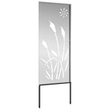 Garden Privacy Screen Silver 50 x 140 cm Galvanised steel 876278