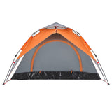 ZNTS Camping Tent Dome 3-Person Grey and Orange Quick Release 4004179