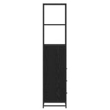 Bathroom Furniture Set with Drawer Black Oak 35 x 37.5 x 166 cm 883600